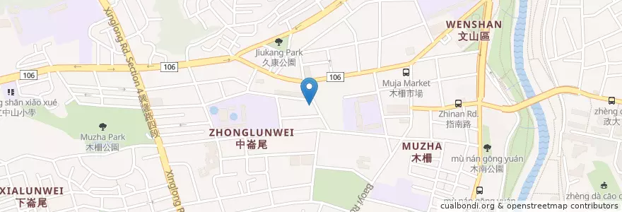 Mapa de ubicacion de 美饍涮涮鍋 en تايوان, تايبيه الجديدة, تايبيه, 文山區.