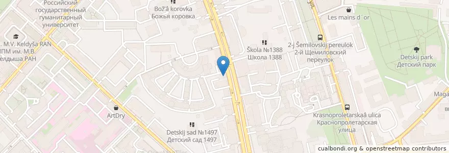 Mapa de ubicacion de Ламбик en Rusland, Centraal Federaal District, Moskou, Центральный Административный Округ, Тверской Район.