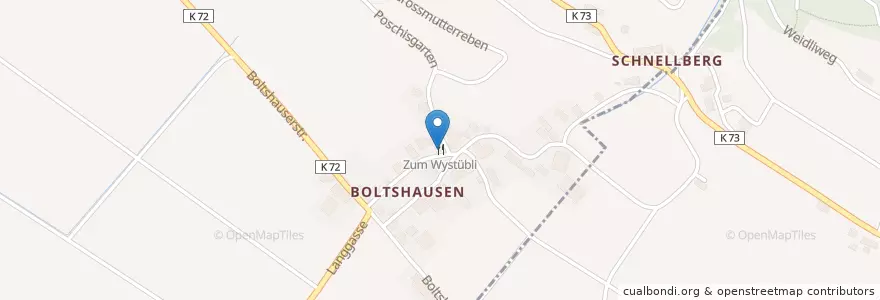 Mapa de ubicacion de Zum Wystübli en Schweiz/Suisse/Svizzera/Svizra, Thurgau, Bezirk Weinfelden, Märstetten.
