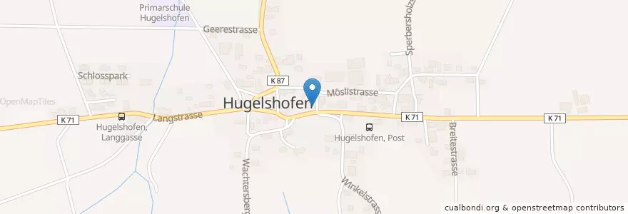 Mapa de ubicacion de Restaurant Hirschen en سويسرا, Thurgau, Bezirk Kreuzlingen, Kemmental.