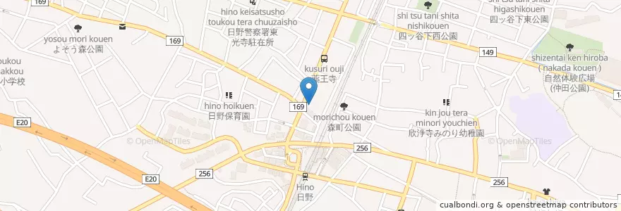 Mapa de ubicacion de コムパーク en Japon, Tokyo, 日野市.