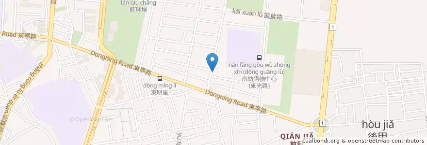 Mapa de ubicacion de 伊都日本料理 en Tayvan, 臺南市, 東區.