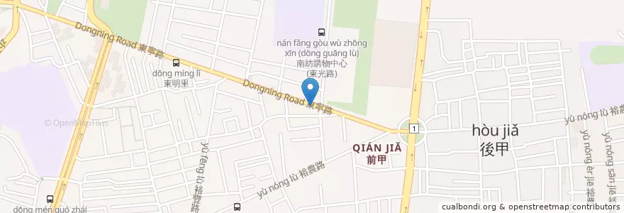Mapa de ubicacion de 富士達人日本拉麵 en Tayvan, 臺南市, 東區.