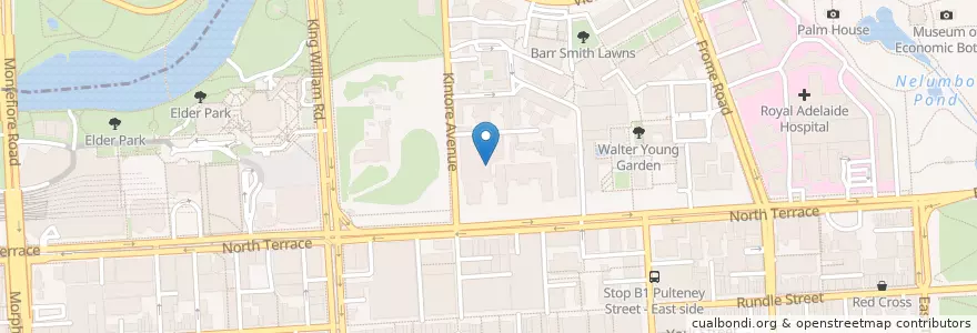 Mapa de ubicacion de Aroma Cafe en Australien, Südaustralien, Adelaide, Adelaide City Council.