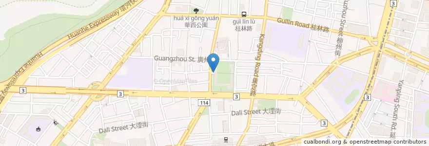 Mapa de ubicacion de 艋舺公園地下停車場 en 臺灣, 新北市, 臺北市, 萬華區.