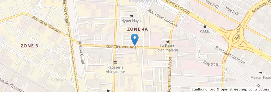 Mapa de ubicacion de Marché D'Art en Côte D’Ivoire, Abidjan, Marcory.