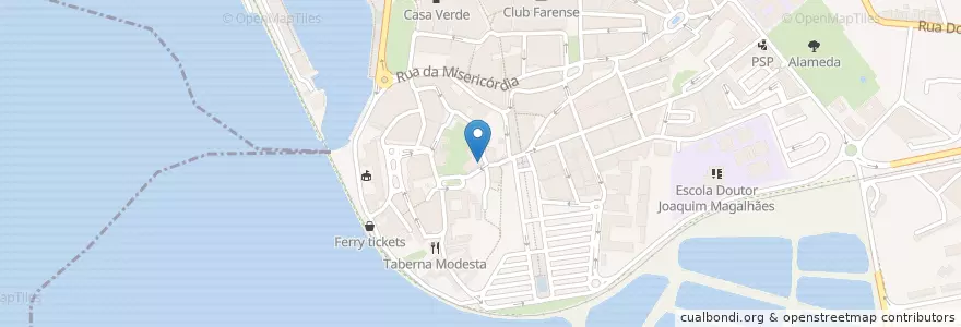 Mapa de ubicacion de Águas do Algarve (sede) en 葡萄牙, Algarve, Algarve, Faro, Faro, Faro.