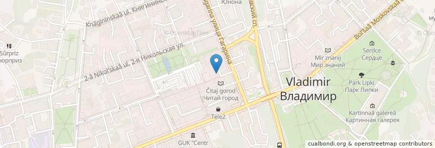 Mapa de ubicacion de Бутчер en Rusland, Centraal Federaal District, Владимирская Область, Городской Округ Владимир.