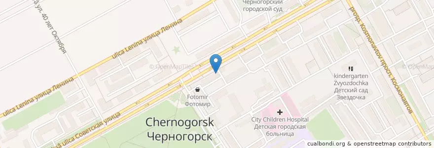 Mapa de ubicacion de Dentist en Russia, Siberian Federal District, Republic Of Khakassia, Ust-Abakansky Rayon, Городской Округ Черногорск.