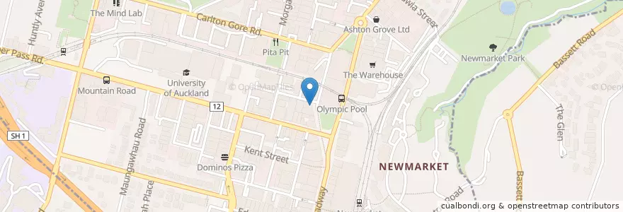 Mapa de ubicacion de Archie's en New Zealand, Auckland, Waitematā.