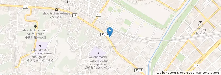 Mapa de ubicacion de とり山 en ژاپن, 神奈川県, 横浜市, 港北区.