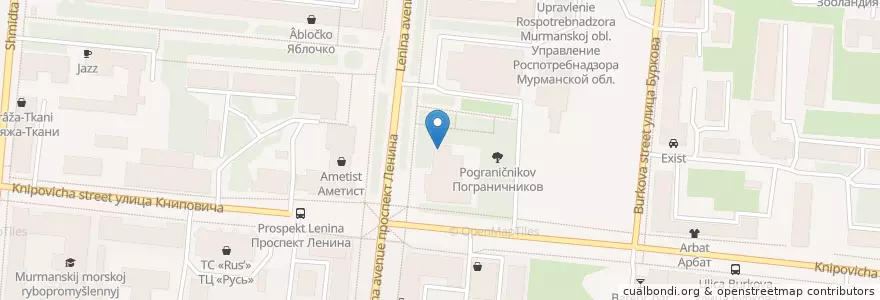 Mapa de ubicacion de Сбербанк en Россия, Северо-Западный Федеральный Округ, Мурманская Область, Городской Округ Мурманск.