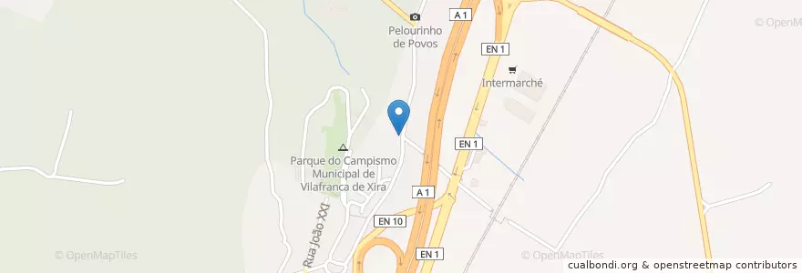 Mapa de ubicacion de Chafariz de Povos en Portogallo, Área Metropolitana De Lisboa, Lisbona, Grande Lisboa, Vila Franca De Xira, Vila Franca De Xira.