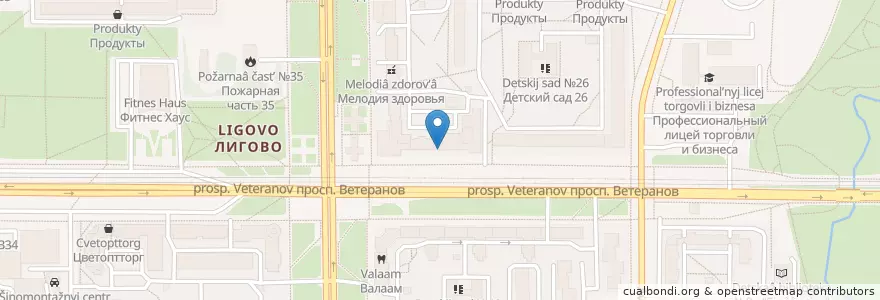 Mapa de ubicacion de Норма en Russie, District Fédéral Du Nord-Ouest, Oblast De Léningrad, Saint-Pétersbourg, Красносельский Район, Округ Урицк.