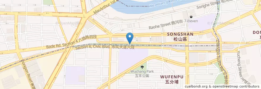 Mapa de ubicacion de 永吉路183巷東側 en Taiwán, Nuevo Taipéi, Taipéi, 松山區.
