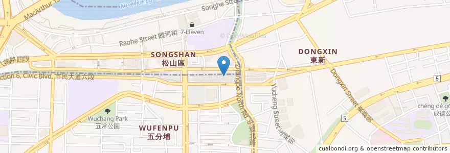 Mapa de ubicacion de 麥當勞 en تايوان, تايبيه الجديدة, تايبيه, 松山區.