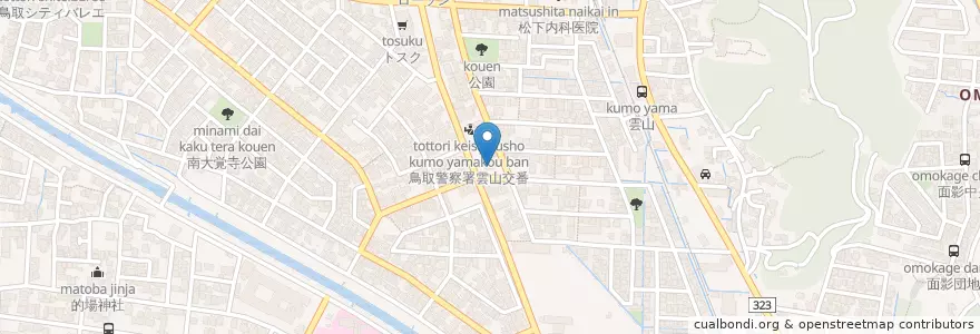 Mapa de ubicacion de 八幡歯科医院 en Japon, Préfecture De Tottori, 鳥取市.