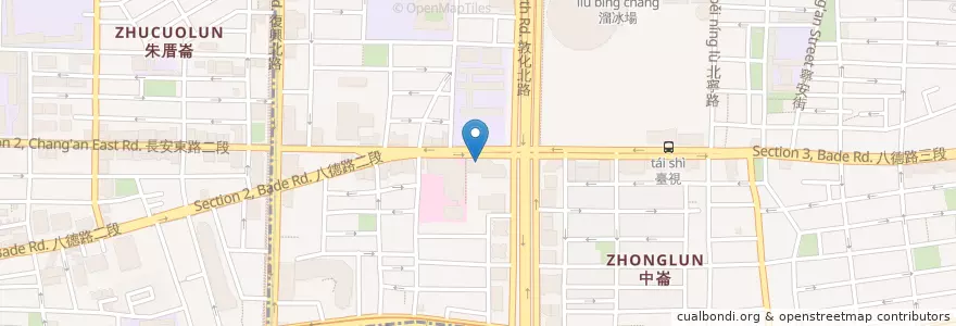 Mapa de ubicacion de 元大商業銀行 en Taïwan, Nouveau Taipei, Taipei, District De Songshan.