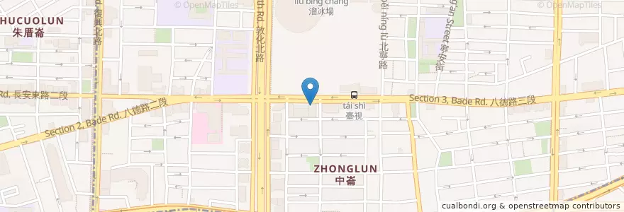 Mapa de ubicacion de 星巴克咖啡 en 臺灣, 新北市, 臺北市, 松山區.
