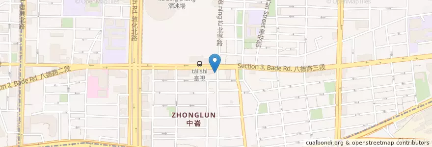 Mapa de ubicacion de 鄧記牛肉麵 en 臺灣, 新北市, 臺北市, 松山區.