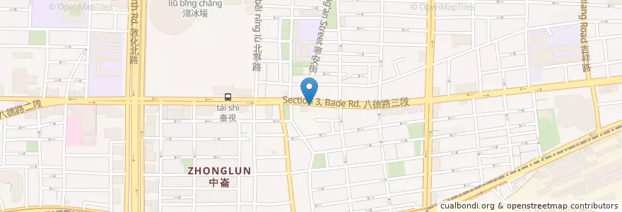 Mapa de ubicacion de 鬍鬚張魯肉飯 en Tayvan, 新北市, Taipei, 松山區.