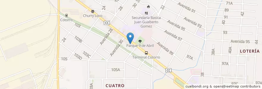 Mapa de ubicacion de La Taberna en 古巴, La Habana, Cotorro.