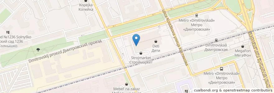 Mapa de ubicacion de Ригла en روسيا, Центральный Федеральный Округ, Москва, Северный Административный Округ, Тимирязевский Район.