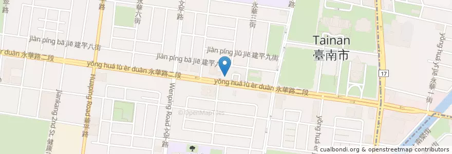 Mapa de ubicacion de 丁丁藥局 en 臺灣, 臺南市, 安平區.