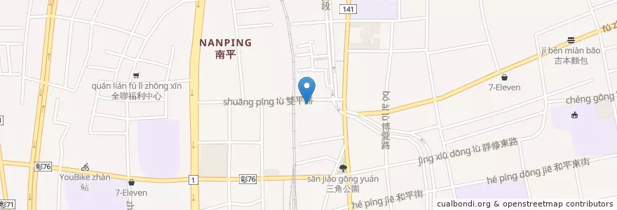 Mapa de ubicacion de 廉承數理補習班 en Taiwan, 臺灣省, Changhua, 員林市.