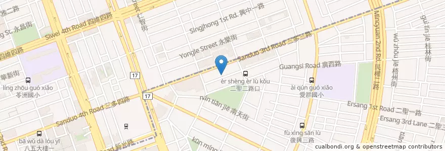 Mapa de ubicacion de 235巷義大利麵 en Taiwán, Kaohsiung, 苓雅區.