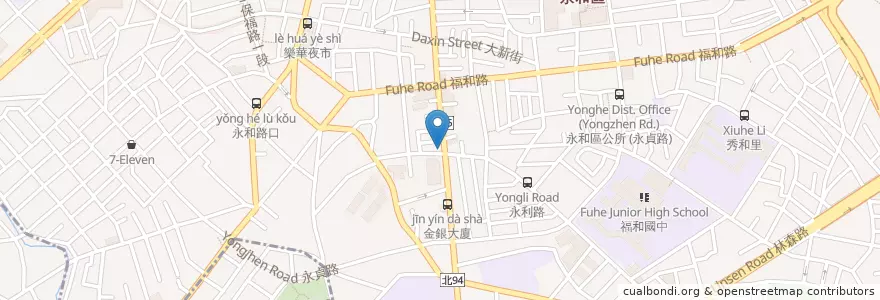 Mapa de ubicacion de 安泰商業銀行 en تايوان, تايبيه الجديدة, 永和區.
