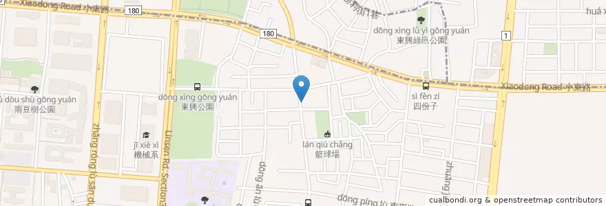 Mapa de ubicacion de 88嫩仙草 en 타이완, 타이난 시.