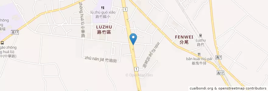 Mapa de ubicacion de 麥當勞 en Taïwan, Kaohsiung, 路竹區.