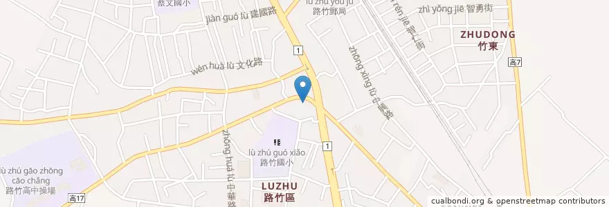 Mapa de ubicacion de 老先覺麻辣鍋 en Tayvan, Kaohsiung, 路竹區.