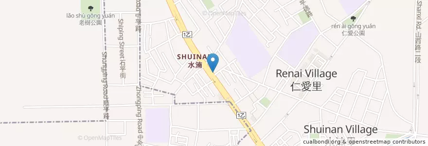 Mapa de ubicacion de 統聯客運 en Taiwan, Taichung, 北屯區.