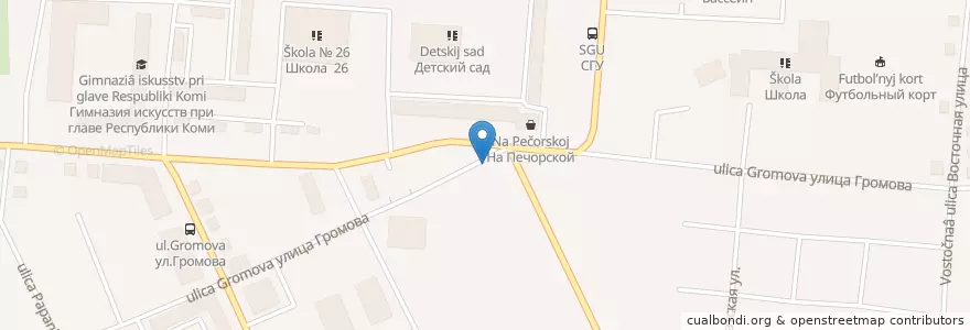 Mapa de ubicacion de Водоразборная колонка en ロシア, 北西連邦管区, コミ共和国, スィクティフカル管区.
