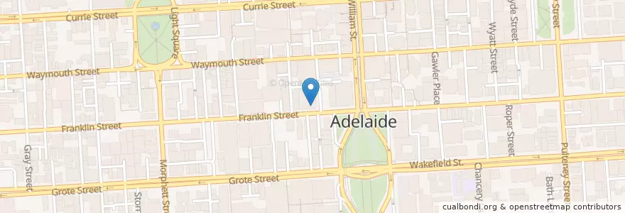 Mapa de ubicacion de Public en Australie, Australie Méridionale, Adelaide, Adelaide City Council.