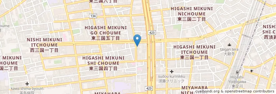 Mapa de ubicacion de しーさ en Japan, Präfektur Osaka, 大阪市, 淀川区.