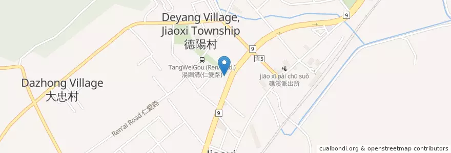 Mapa de ubicacion de 摩斯漢堡 en 臺灣, 臺灣省, 宜蘭縣, 礁溪鄉.
