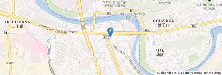 Mapa de ubicacion de 進寶殿 en Taiwan, 新北市, 文山區, 新店區.