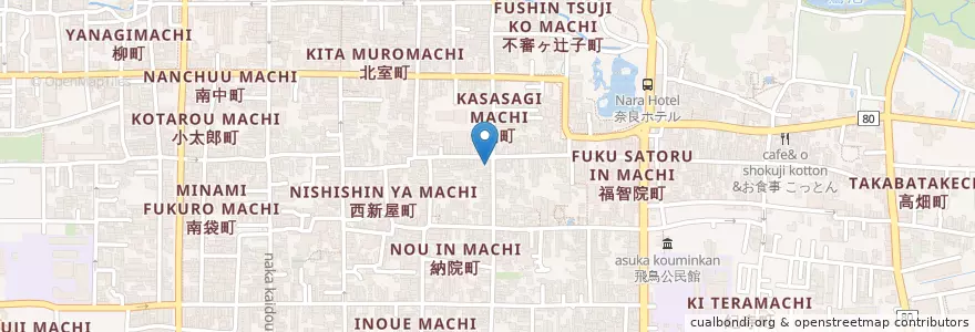 Mapa de ubicacion de 寺田歯科 en ژاپن, 奈良県, 奈良市.