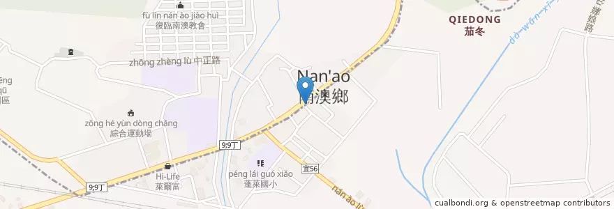 Mapa de ubicacion de 南澳冰店 en Tayvan, 臺灣省, 宜蘭縣, 蘇澳鎮.