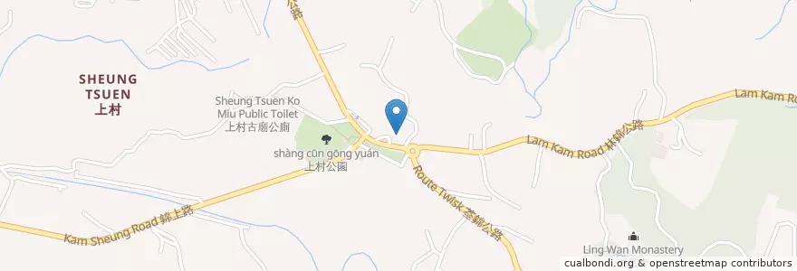 Mapa de ubicacion de 八鄉上村公廁 Pat Heung Sheung Tsuen Public Toilet en چین, هنگ‌کنگ, گوانگ‌دونگ, 新界 New Territories, 元朗區 Yuen Long District.