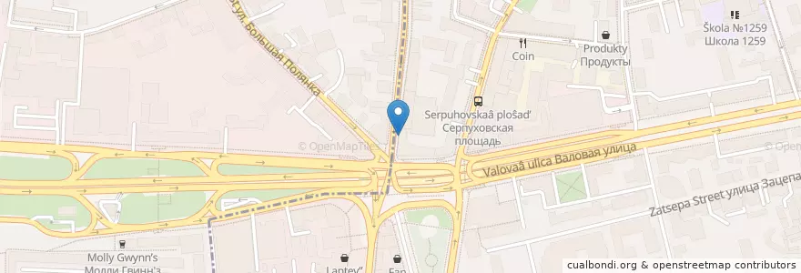 Mapa de ubicacion de Хинкальная en Rusland, Centraal Federaal District, Moskou, Центральный Административный Округ, Район Замоскворечье.
