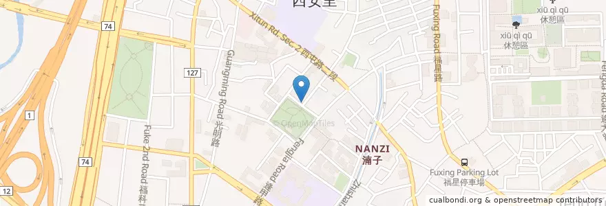 Mapa de ubicacion de a-bao en Taiwan, 臺中市, 西屯區.