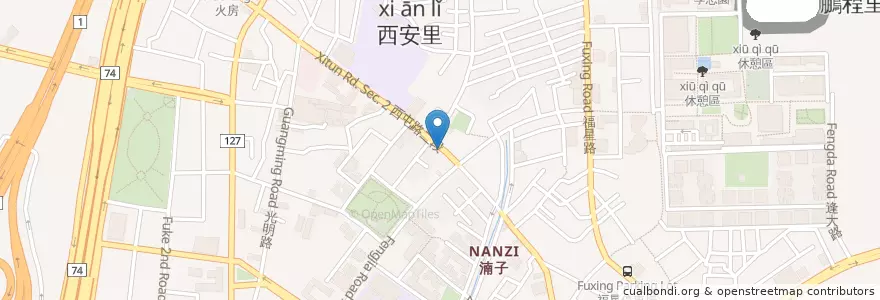 Mapa de ubicacion de 民康牙醫診所 en Taiwan, Taichung, 西屯區.