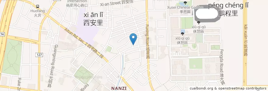 Mapa de ubicacion de 口吅品 en تایوان, تایچونگ, 西屯區.