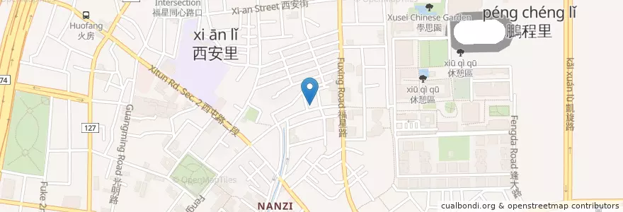Mapa de ubicacion de 徐師父麻辣臭豆腐 en 타이완, 타이중 시, 시툰 구.