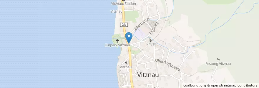 Mapa de ubicacion de Restaurant Rütli en Suíça, Luzern, Vitznau.