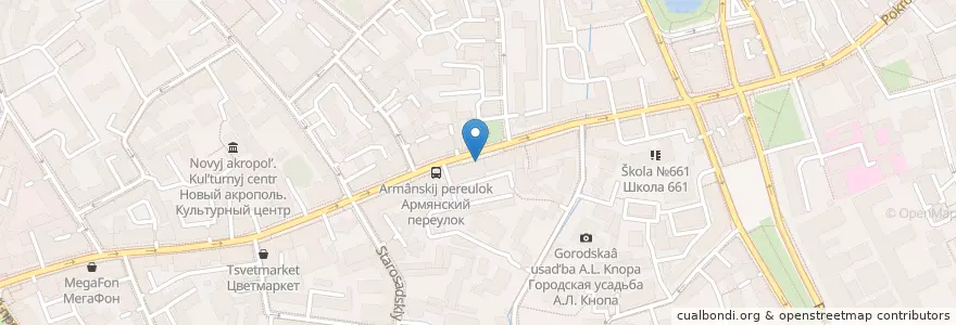 Mapa de ubicacion de Теремок en Rusland, Centraal Federaal District, Moskou, Центральный Административный Округ, Басманный Район.